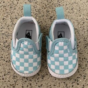 Vans baby slip on V Crib Light Blue size 1